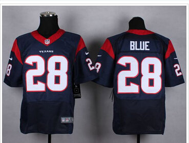 New Houston Texans #28 Alfred Blue Navy Blue Team Color NFL Elite Jersey