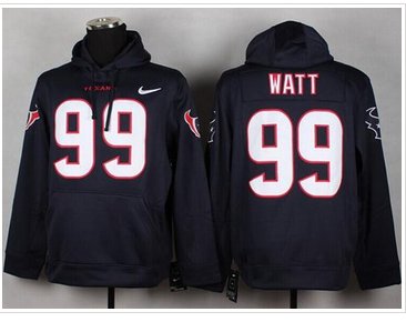 Houston Texans #99 J.J. Watt Blue Pullover NFL Hoodie