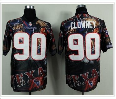 NEW Texans #90 Jadeveon Clowney Team Color NFL Elite Fanatical Version Jersey
