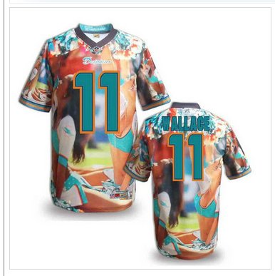 Miami Dolphins #11 WALLACE Men's Stitched NFL Elite Fanatical Version Jersey (5)