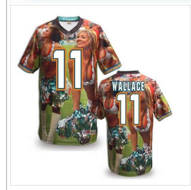 Miami Dolphins #11 WALLACE Men's Stitched NFL Elite Fanatical Version Jersey (4)