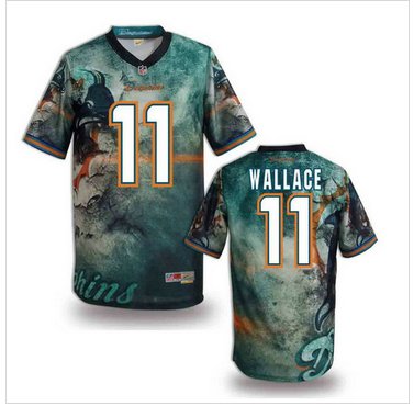Miami Dolphins #11 WALLACE Men's Stitched NFL Elite Fanatical Version Jersey (3)