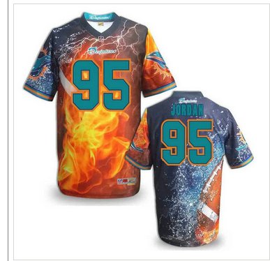 Miami Dolphins #95 JORDAN Men's Stitched NFL Elite Fanatical Version Jersey (9)