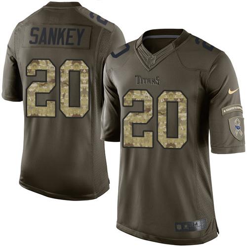Nike Titans #20 Bishop Sankey Green Men's Stitched NFL Limited Salute to Service Jersey
