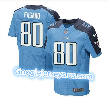 Nike Tennessee Titans #80 Anthony Fasano Light Blue Team Color Men's Stitched NFL Elite Jersey