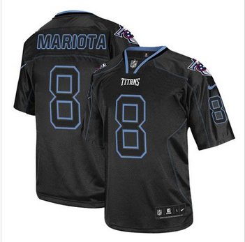 New Tennessee Titans #8 Marcus Mariota Lights Out Black Men's Stitched NFL Elite Jersey