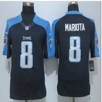 New Tennessee Titans #8 Marcus Mariota Navy Blue Alternate Men's Stitched NFL Limited Jersey