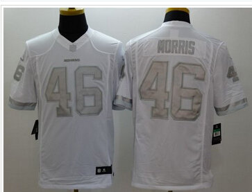 NEW Washington Redskins #46 Alfred Morris White NFL Limited Platinum Jersey