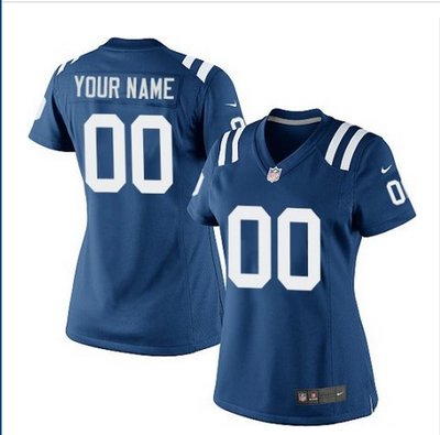 Women's Nike Indianapolis Colts Customized Limited Royal Blue Team Color NFL Jersey