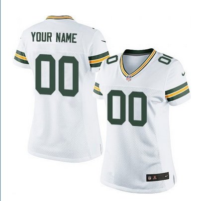 Women's Nike Green Bay Packers Customized Limited White NFL Jersey