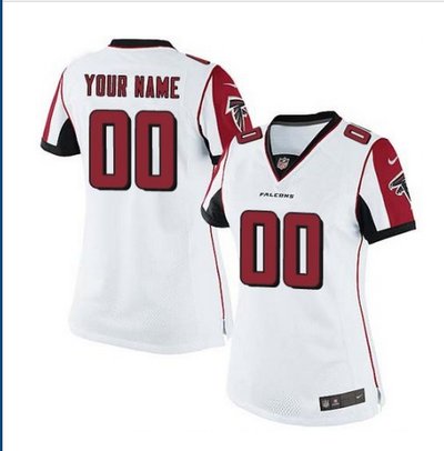 Women's Nike Atlanta Falcons Customized Limited White NFL Jersey