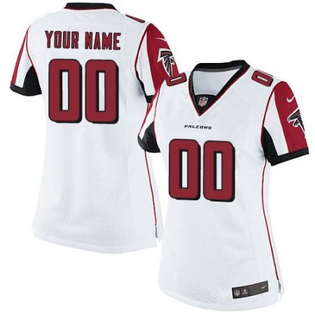 Women's Nike Atlanta Falcons Customized Elite White NFL Jersey