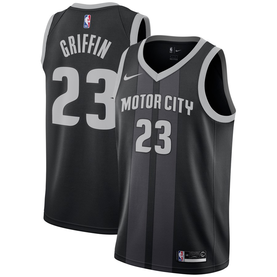 Pistons #23 Blake Griffin Black City Edition Nike Swingman Jersey