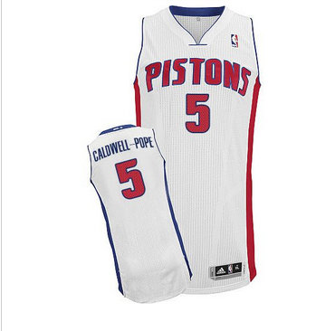 Detroit Pistons #5 Kentavious Caldwell-Pope White Stitched NBA Jersey