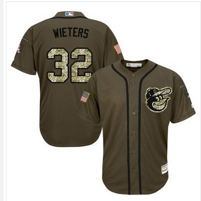 Orioles #32 Matt Wieters Green Salute to Service Stitched MLB Jersey