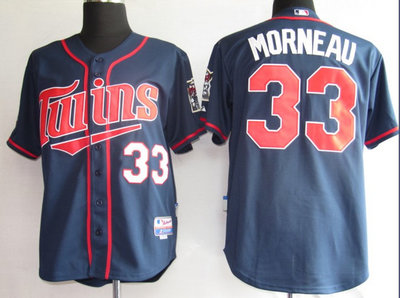 MLB Jerseys Minnesota Twins 33# Morneau blue