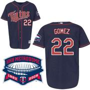 Minnesota Twins 22 Carlos Gomez Away Jersey blue