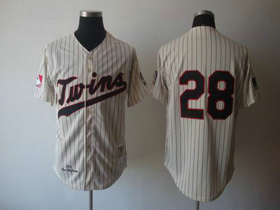Minnesota Twins 28 BLYLEVEN Cooperstown Throwback cream