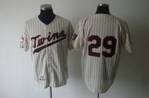 Minnesota Twins 29 ROD CAREW Gery black stripe Thorwback Jerseys