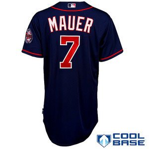 Minnesota-Twins-7-Mauer-Blue-Cool base-Jerseys