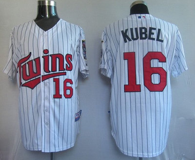 MLB Jerseys Minnesota Twins 16# Kubel White