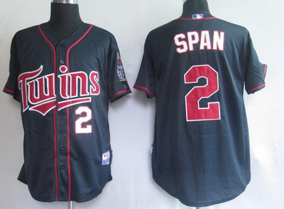 MLB Jerseys Minnesota Twins 2# Span Blue