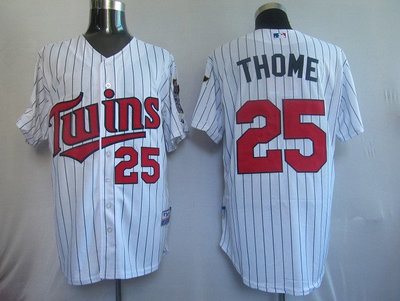 MLB Jerseys Minnesota Twins 25# Thome White