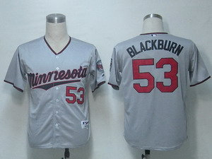 MLB Jerseys Minnesota Twins 53 Blackburn Grey