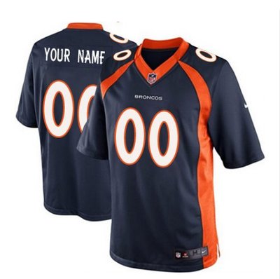 Youth Nike Denver Broncos Customized Elite Navy Blue Alternate NFL Jersey