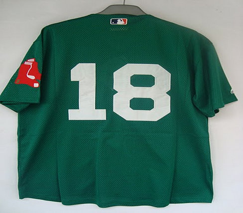 MLB Jerseys Boston Red Sox 18 Daisuke Matsuzaka green 2