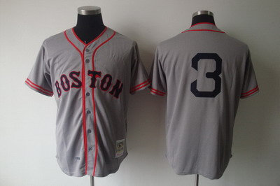 Boston Red Sox Jersey #3 Jimmie Foxx Road Jersey 1936 Throwback Gray