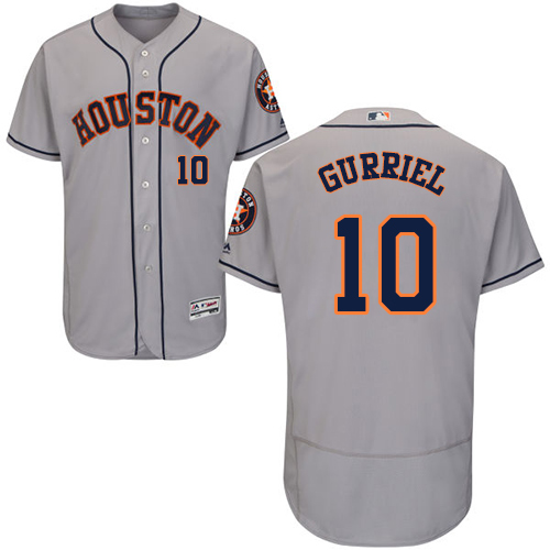 Astros #10 Yuli Gurriel Grey Flexbase Authentic Collection Stitched MLB Jersey Astros #10 Yuli Gurriel Grey Flexbase Authentic Collection Stitched MLB Jersey