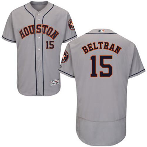 Astros #15 Carlos Beltran Grey Flexbase Authentic Collection Stitched MLB Jersey Astros #15 Carlos Beltran Grey Flexbase Authentic Collection Stitched MLB Jersey