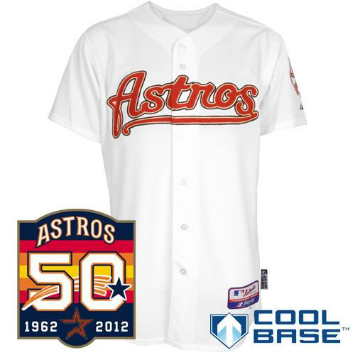 Houston Astros blank white Cool Base w50th Anniversary Patch Jersey Houston Astros blank white Cool Base w50th Anniversary Patch Jersey