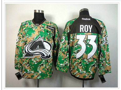 Colorado Avalanche #33 Patrick Roy Camo Veterans Day Practice NHL Jersey