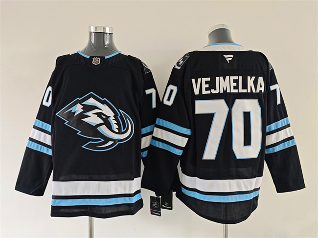 Men's Utah Mammoth #70 Karel Vejmelka Navy 2025 Stitched Jersey