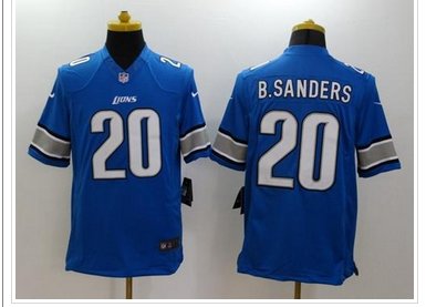 NEW Detroit Lions #20 Barry Sanders Blue Team Color NFL Limited Jersey