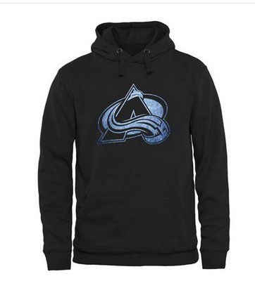 Colorado Avalanche Rinkside Pond Hockey Pullover Hoodie Black