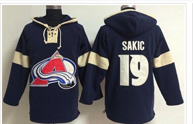 Colorado Avalanche #19 Joe Sakic Blue Pullover NHL Hoodie