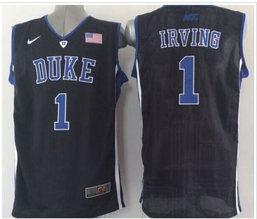 Duke Blue Devils #1 Kyrie Irving Black Basketball Stitched NCAA Jersey