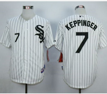 Chicago White Sox #7 Jeff Keppinger White Cool Base Stitched MLB Jersey
