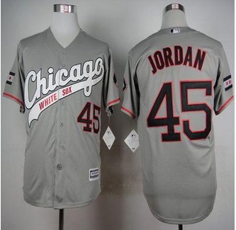 Chicago White Sox #45 Michael Jordan Grey New Cool Base Stitched Baseball Jersey
