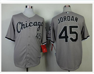 Chicago White Sox #45 Michael Jordan Stitched Grey Baseball Jersey