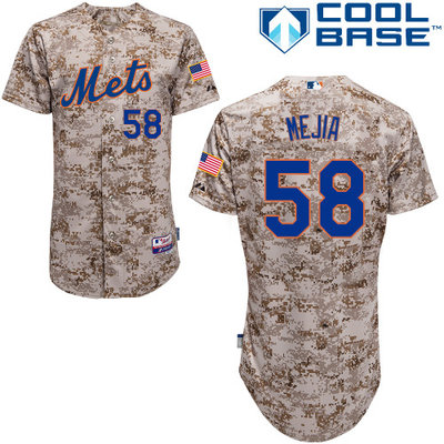 New York Mets #58 Mejia Authentic Personalized Alternate Camo Jersey