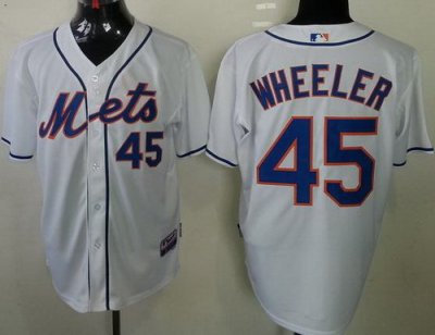New York Mets 45 Zack Wheeler White Cool Base MLB Jerseys