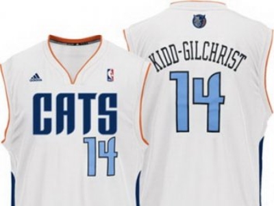 Charlotte Bobcats Michael Kidd-Gilchrist # 14 Revolution 30 white Jerseys