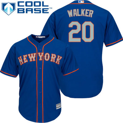 Mets #20 Neil Walker Blue(Grey NO.) Cool Base Stitched Youth MLB Jersey