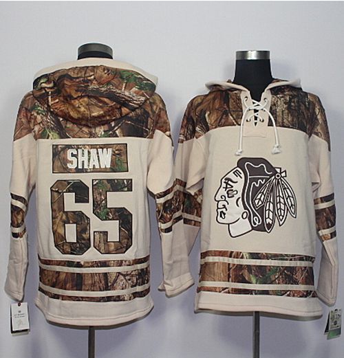 Blackhawks #65 Andrew Shaw Cream Camo Stitched NHL Jersey