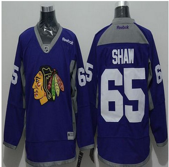 Chicago Blackhawks #65 Andrew Shaw Purple Practice Stitched NHL Jersey