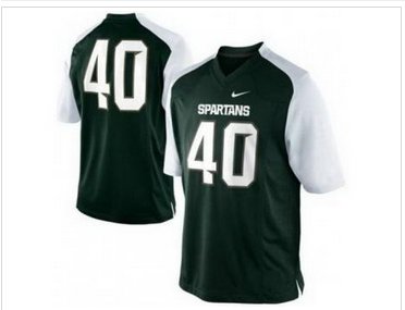 Michigan State Spartans 40 Max Bullough Green-White College Football NCAA Jerseys
